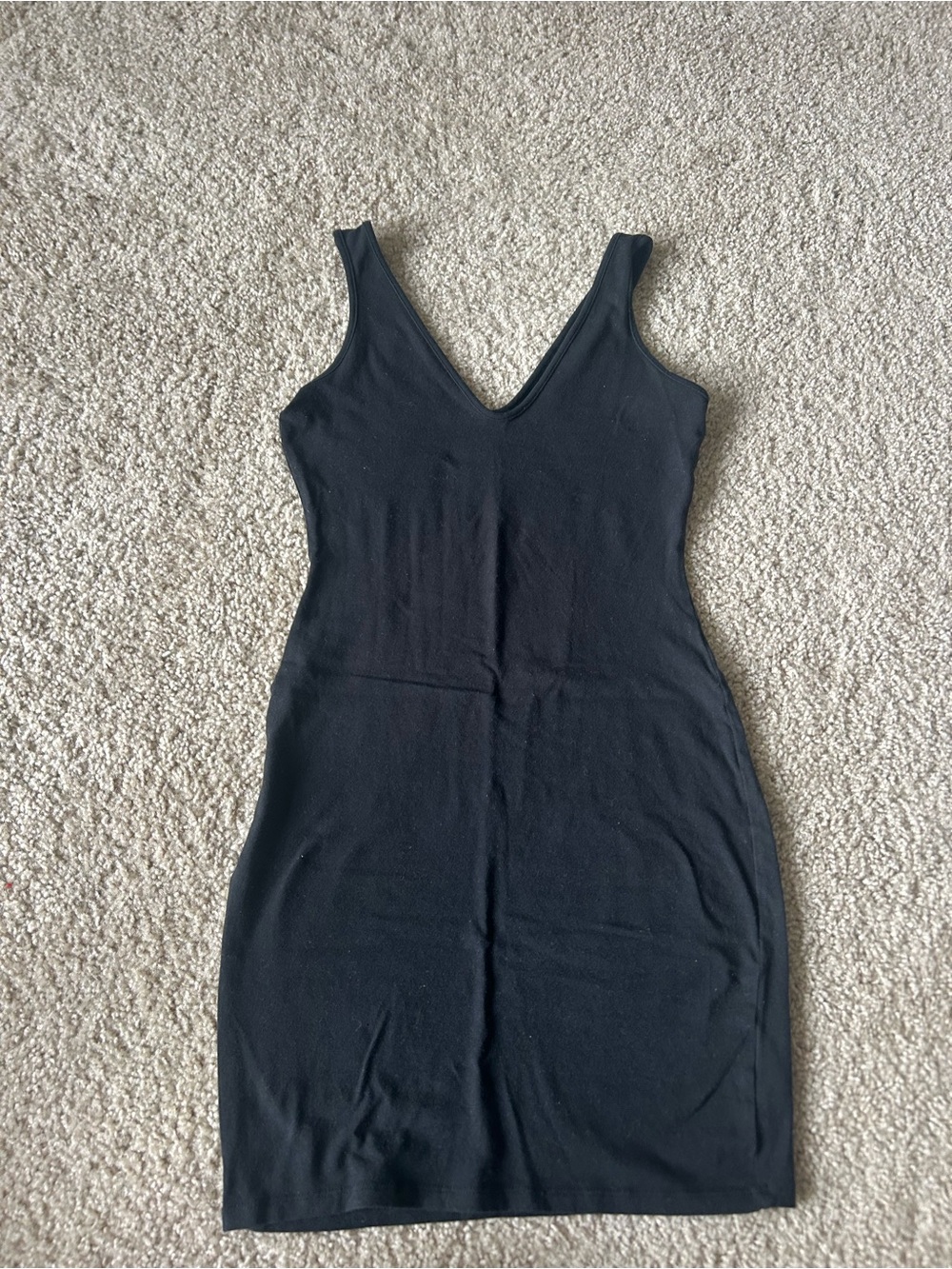 wild fable Black V-Neck Sleeveless Mini Bodycon Dress